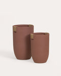 Set of 2 Fitonia tall cement plant pots