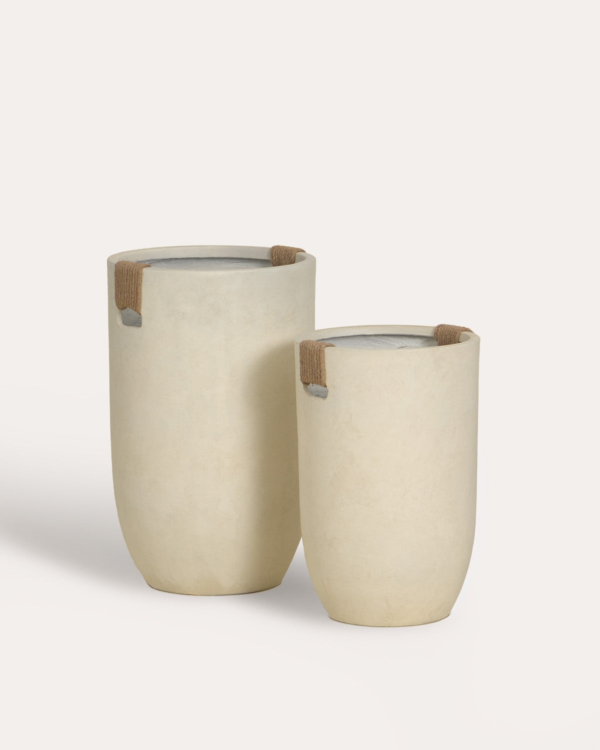 Set of 2 Fitonia tall cement plant pots