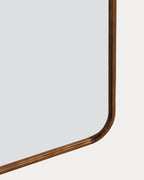 Rectangular wall mirror 122x51 cm in Eimar pine wood