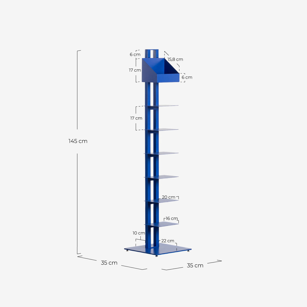 Meis metal shelf 145x35 cm