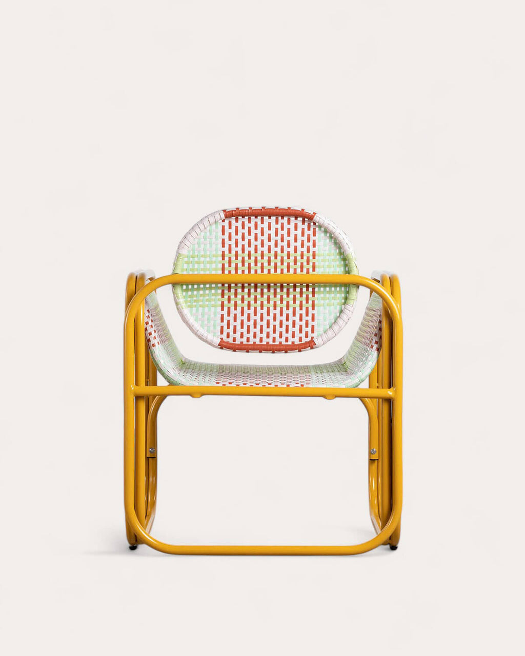 Armchair with armrests in aluminum and synthetic rattan Emba Studio