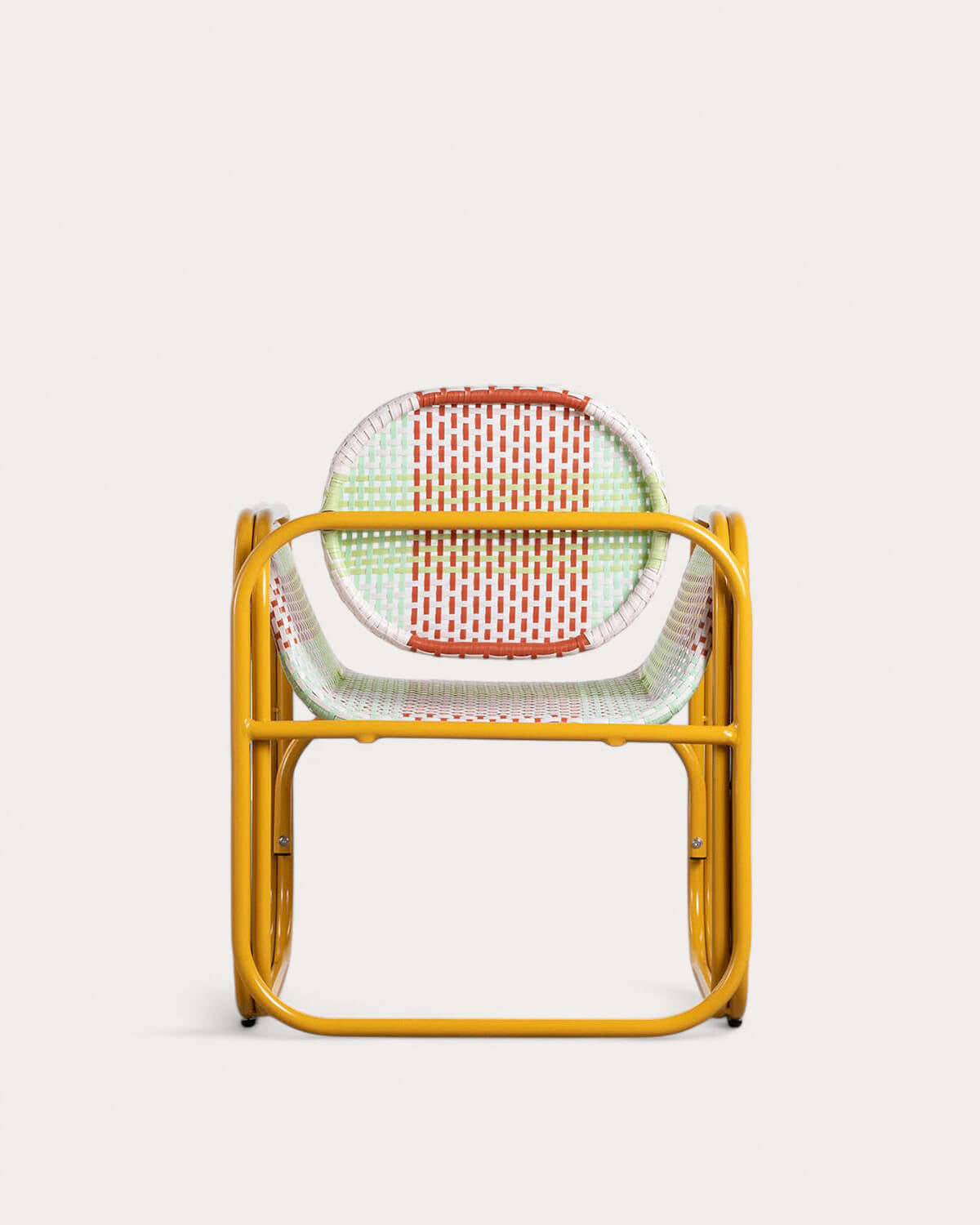 Armchair with armrests in aluminum and synthetic rattan Emba Studio