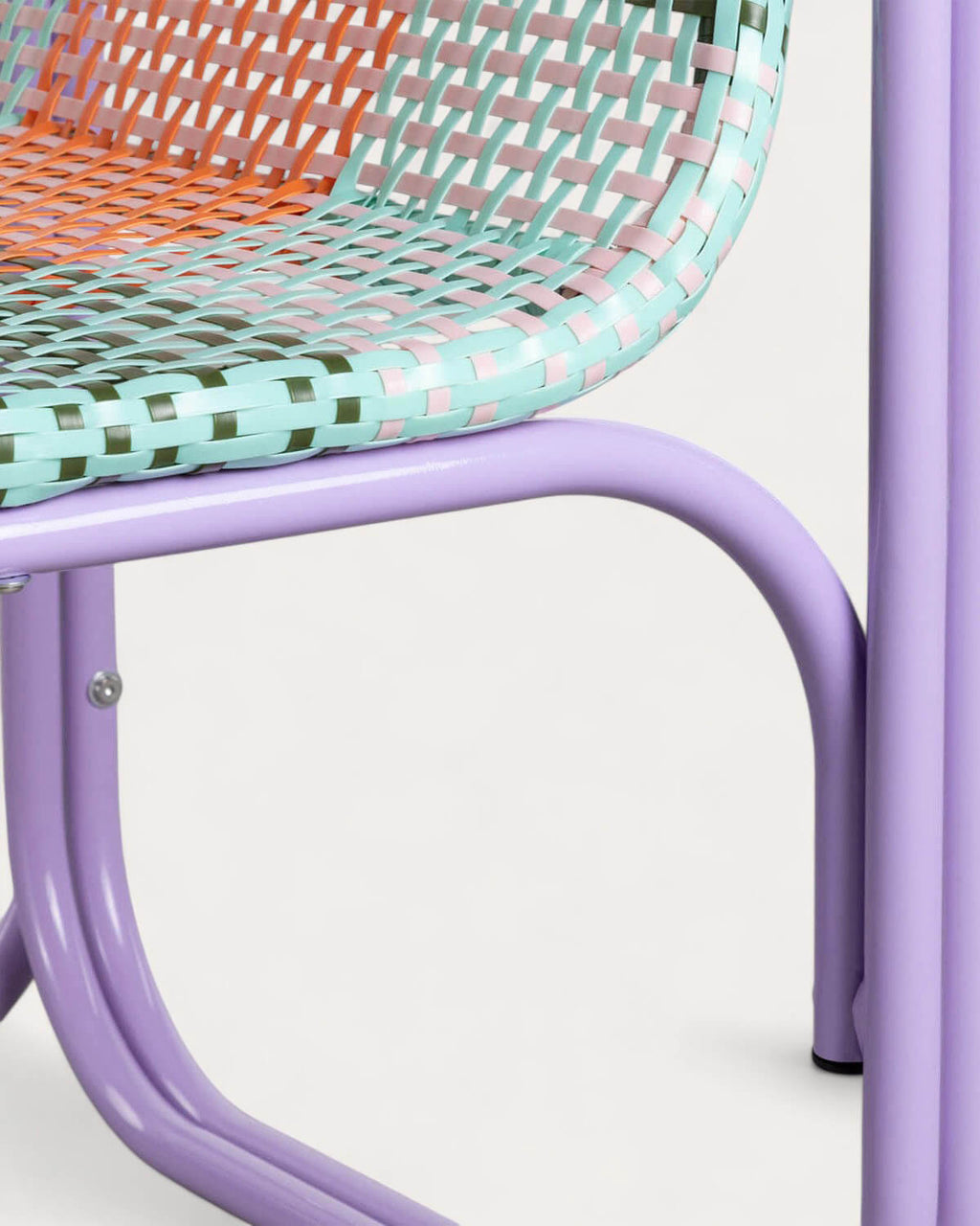 Armchair with armrests in aluminum and synthetic rattan Emba Studio
