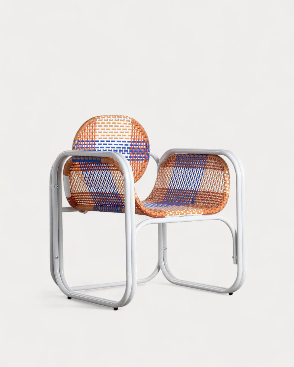 Armchair with armrests in aluminum and synthetic rattan Emba Studio