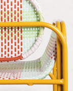 Armchair with armrests in aluminum and synthetic rattan Emba Studio