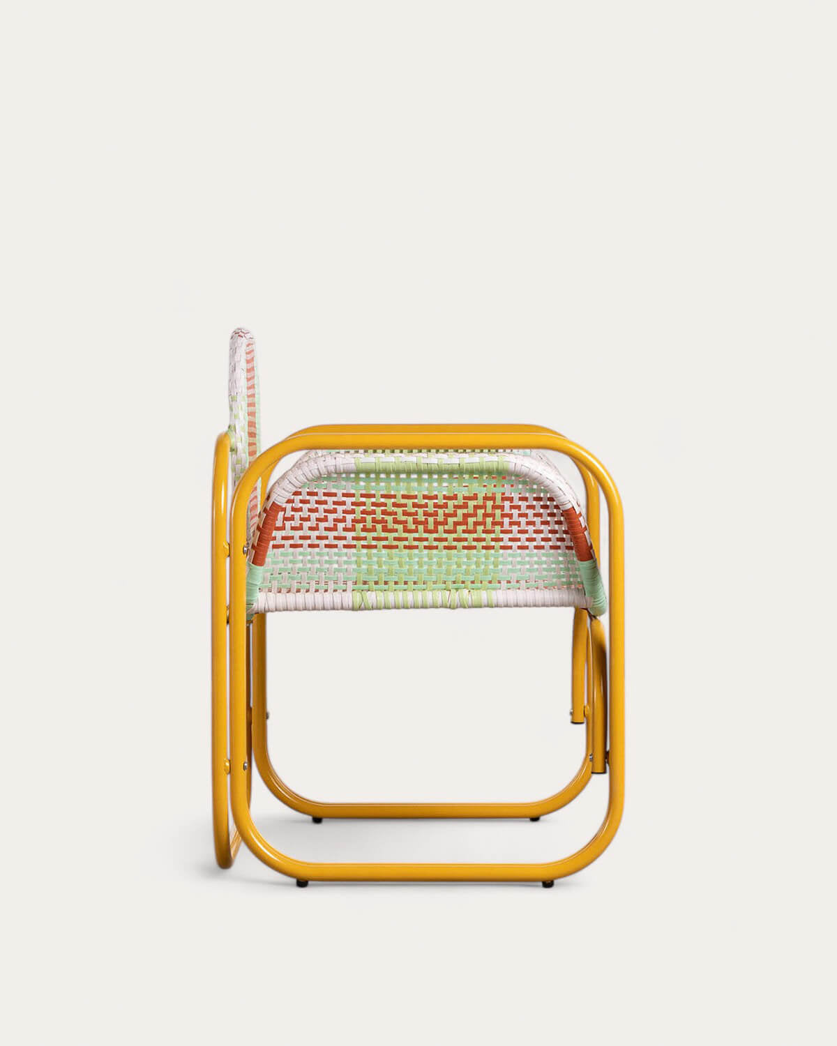 Armchair with armrests in aluminum and synthetic rattan Emba Studio