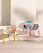 Armchair with armrests in aluminum and synthetic rattan Emba Studio