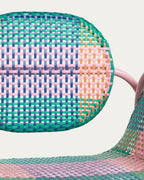 Armchair with armrests in aluminum and synthetic rattan Emba Studio
