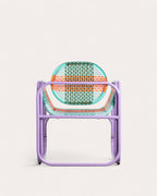 Armchair with armrests in aluminum and synthetic rattan Emba Studio