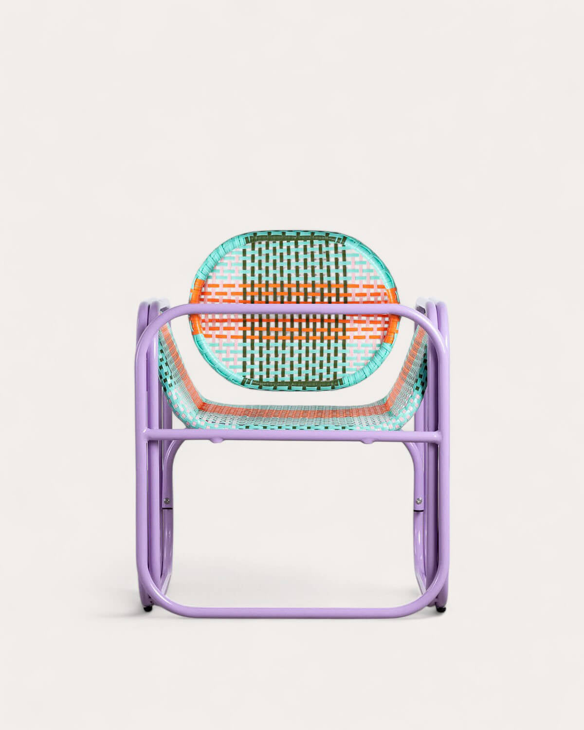 Armchair with armrests in aluminum and synthetic rattan Emba Studio