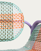 Armchair with armrests in aluminum and synthetic rattan Emba Studio