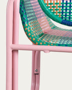 Armchair with armrests in aluminum and synthetic rattan Emba Studio