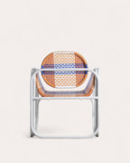 Armchair with armrests in aluminum and synthetic rattan Emba Studio