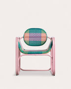 Armchair with armrests in aluminum and synthetic rattan Emba Studio