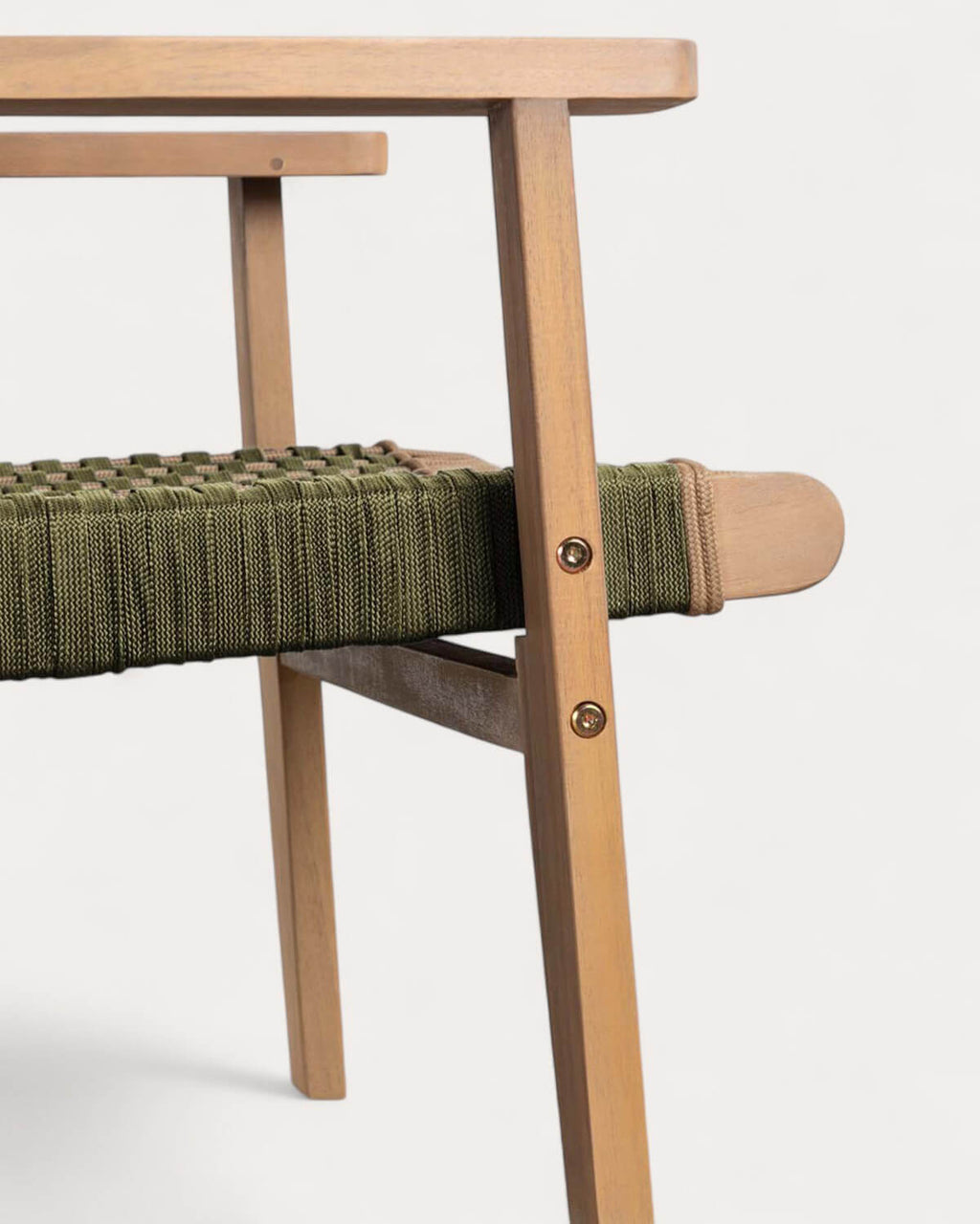 Mirle acacia wood and rope garden armchair