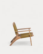 Mirle acacia wood and rope garden armchair