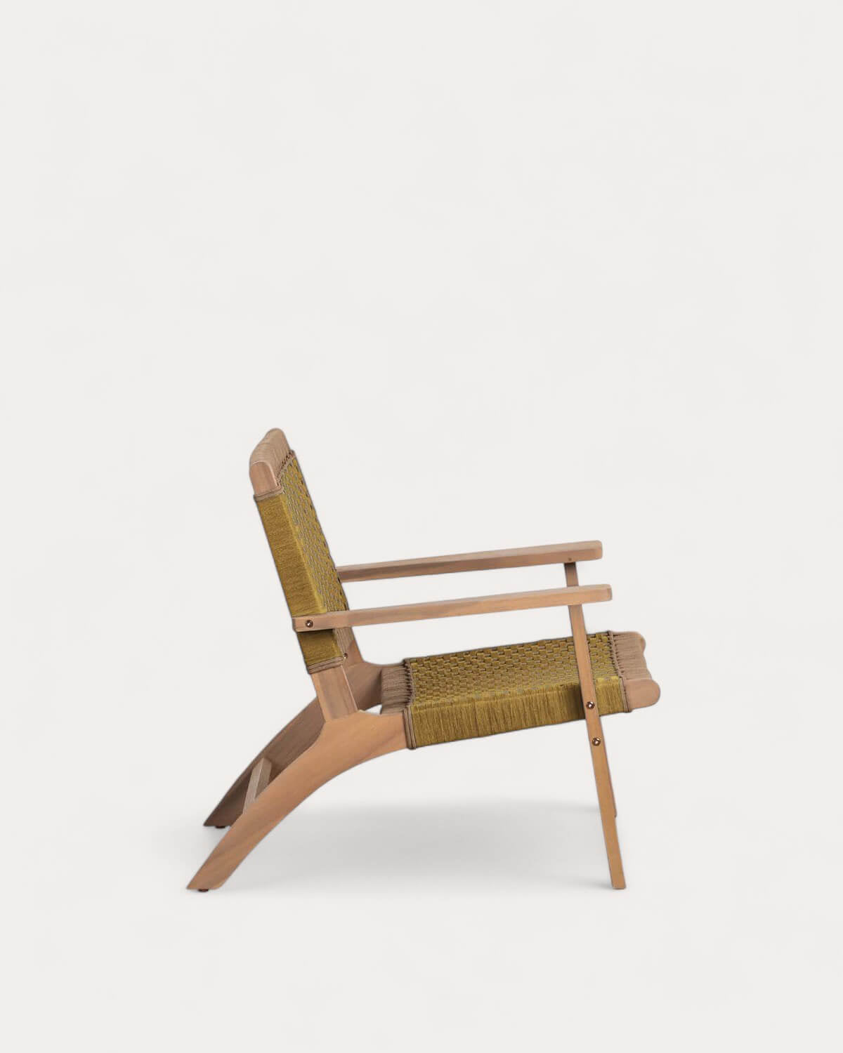 Mirle acacia wood and rope garden armchair