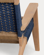 Mirle acacia wood and rope garden armchair