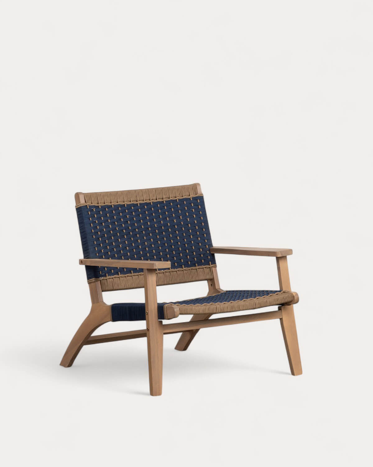 Mirle acacia wood and rope garden armchair