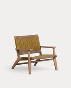 Mirle acacia wood and rope garden armchair