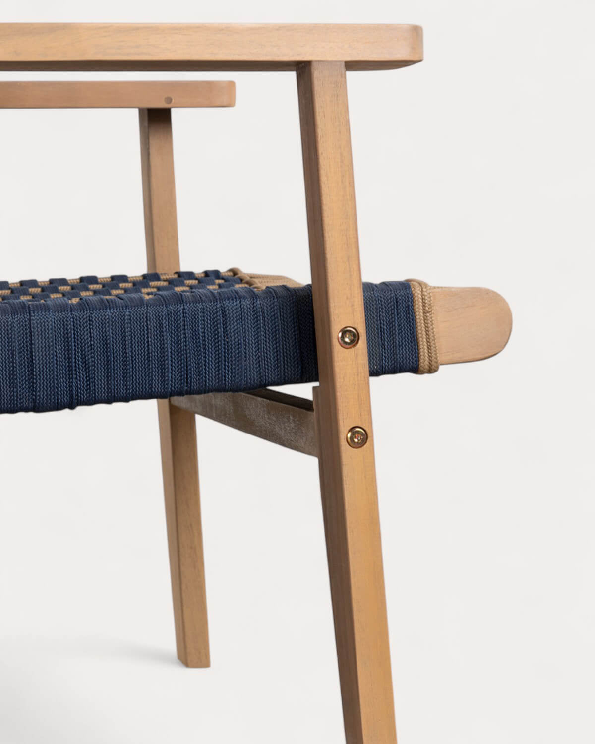 Mirle acacia wood and rope garden armchair