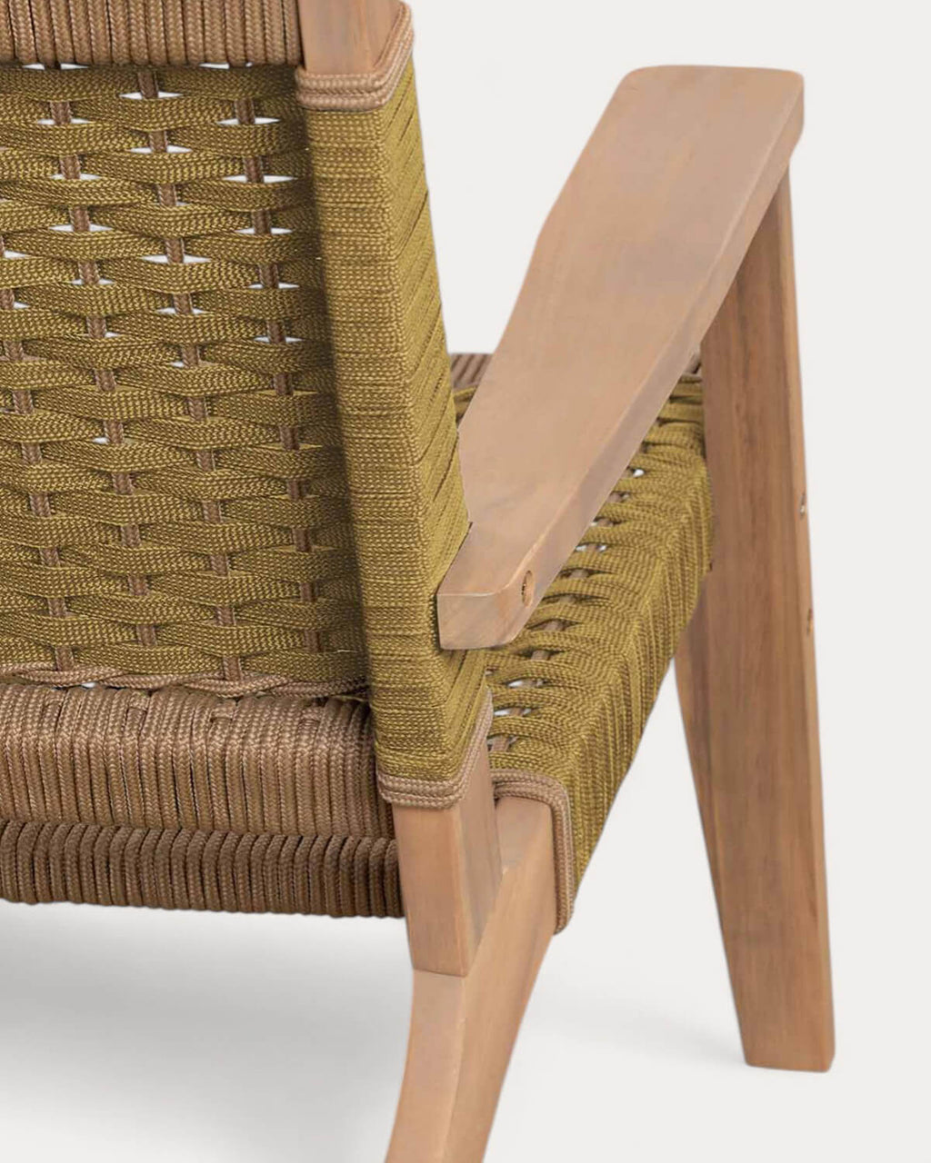 Mirle acacia wood and rope garden armchair