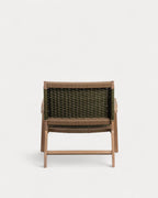 Mirle acacia wood and rope garden armchair