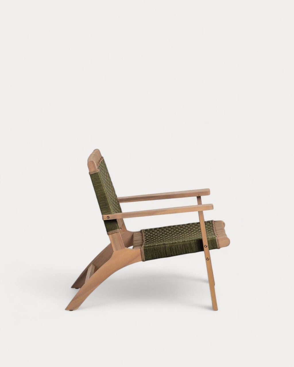 Mirle acacia wood and rope garden armchair
