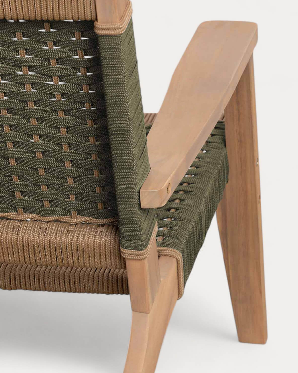 Mirle acacia wood and rope garden armchair