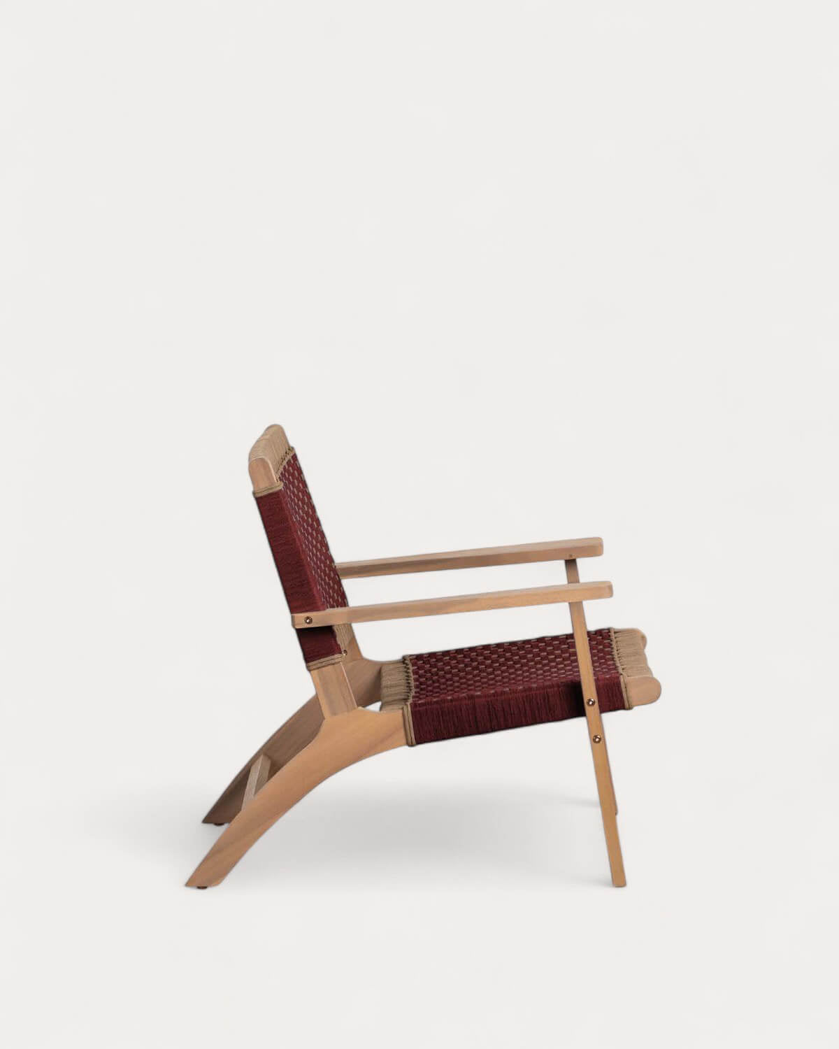 Mirle acacia wood and rope garden armchair