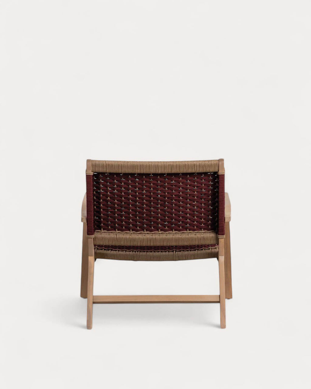 Mirle acacia wood and rope garden armchair