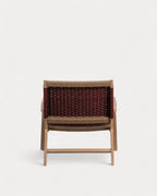 Mirle acacia wood and rope garden armchair