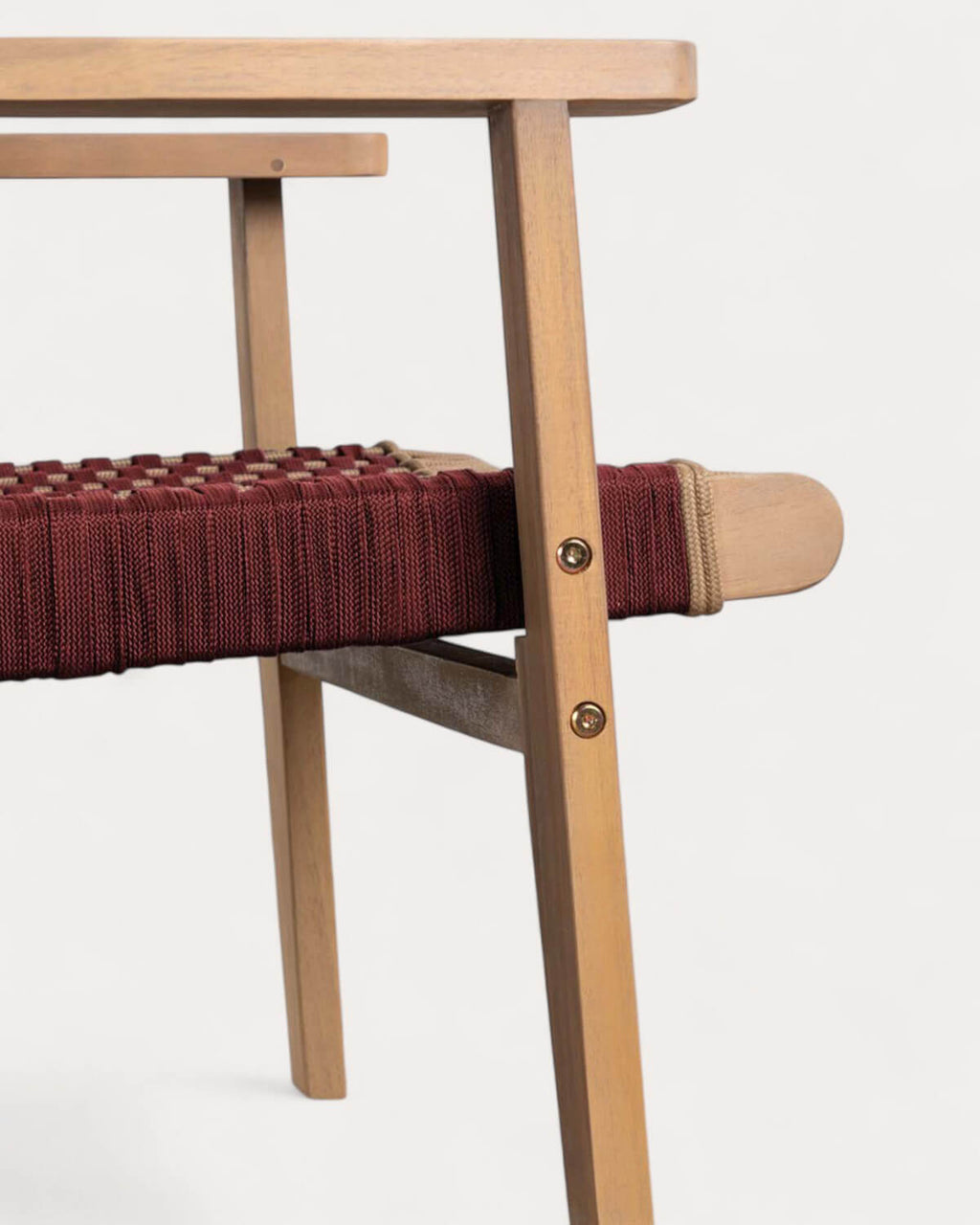 Mirle acacia wood and rope garden armchair
