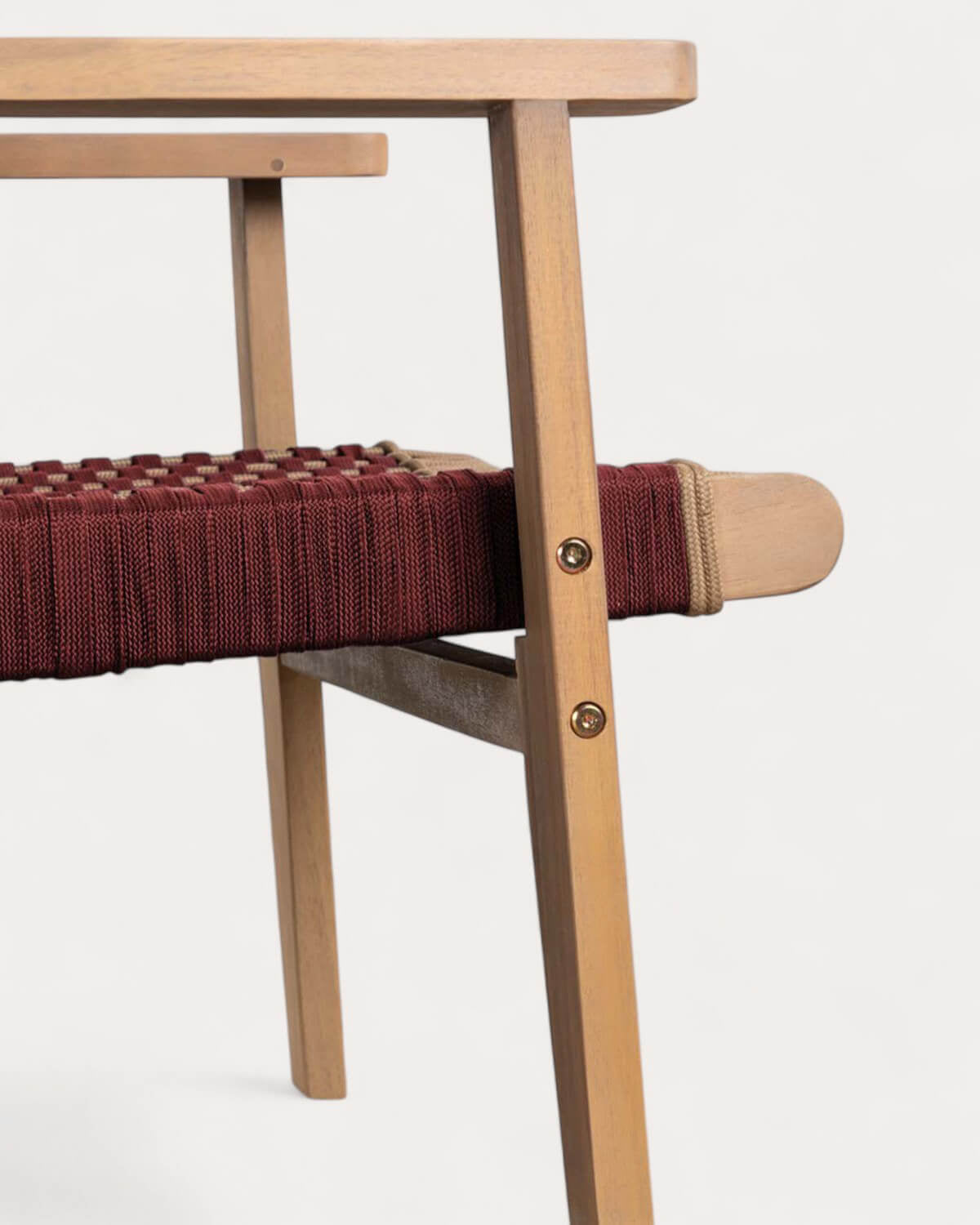 Mirle acacia wood and rope garden armchair