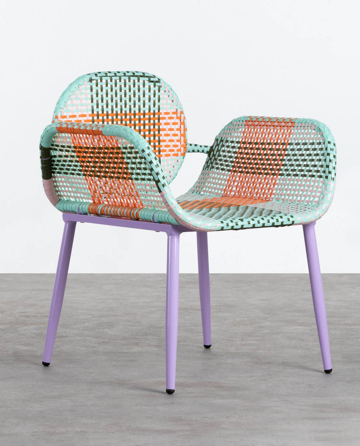Emba Studio aluminum and synthetic rattan armchair