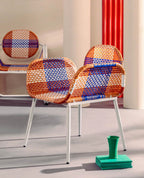 Emba Studio aluminum and synthetic rattan armchair