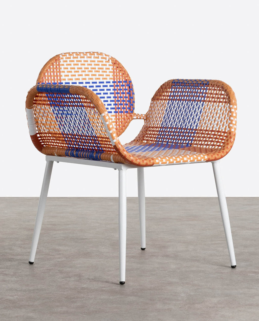 Emba Studio aluminum and synthetic rattan armchair