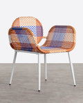 Emba Studio aluminum and synthetic rattan armchair