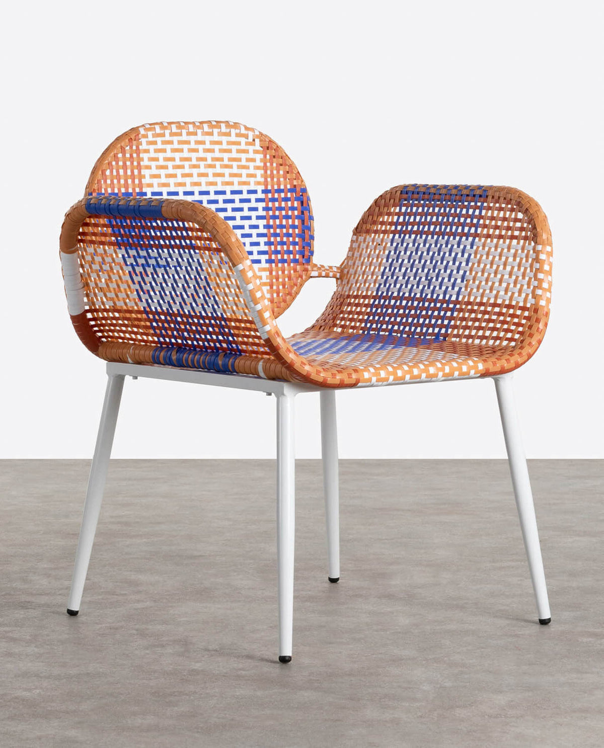 Emba Studio aluminum and synthetic rattan armchair