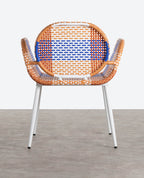 Emba Studio aluminum and synthetic rattan armchair