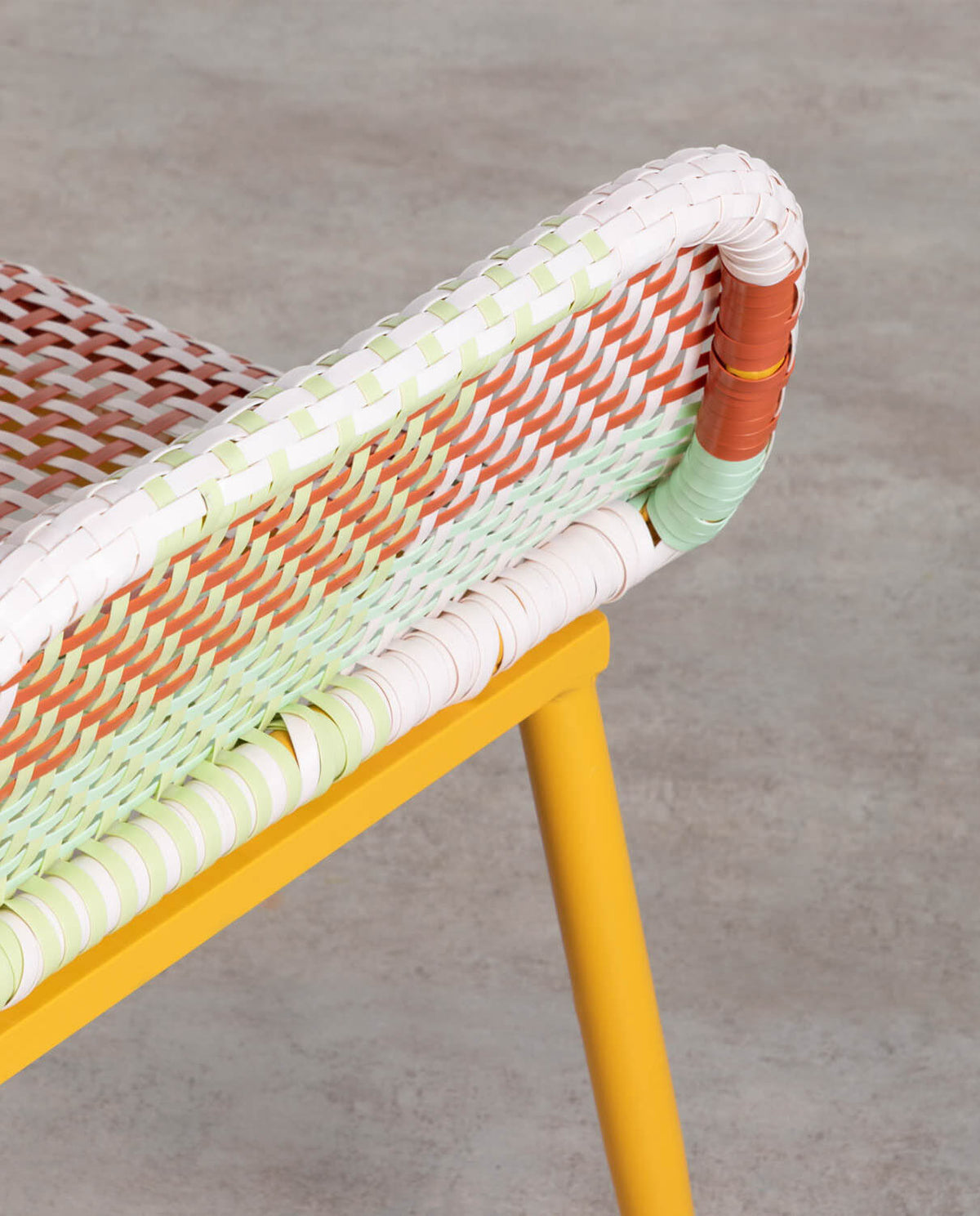 Emba Studio aluminum and synthetic rattan armchair