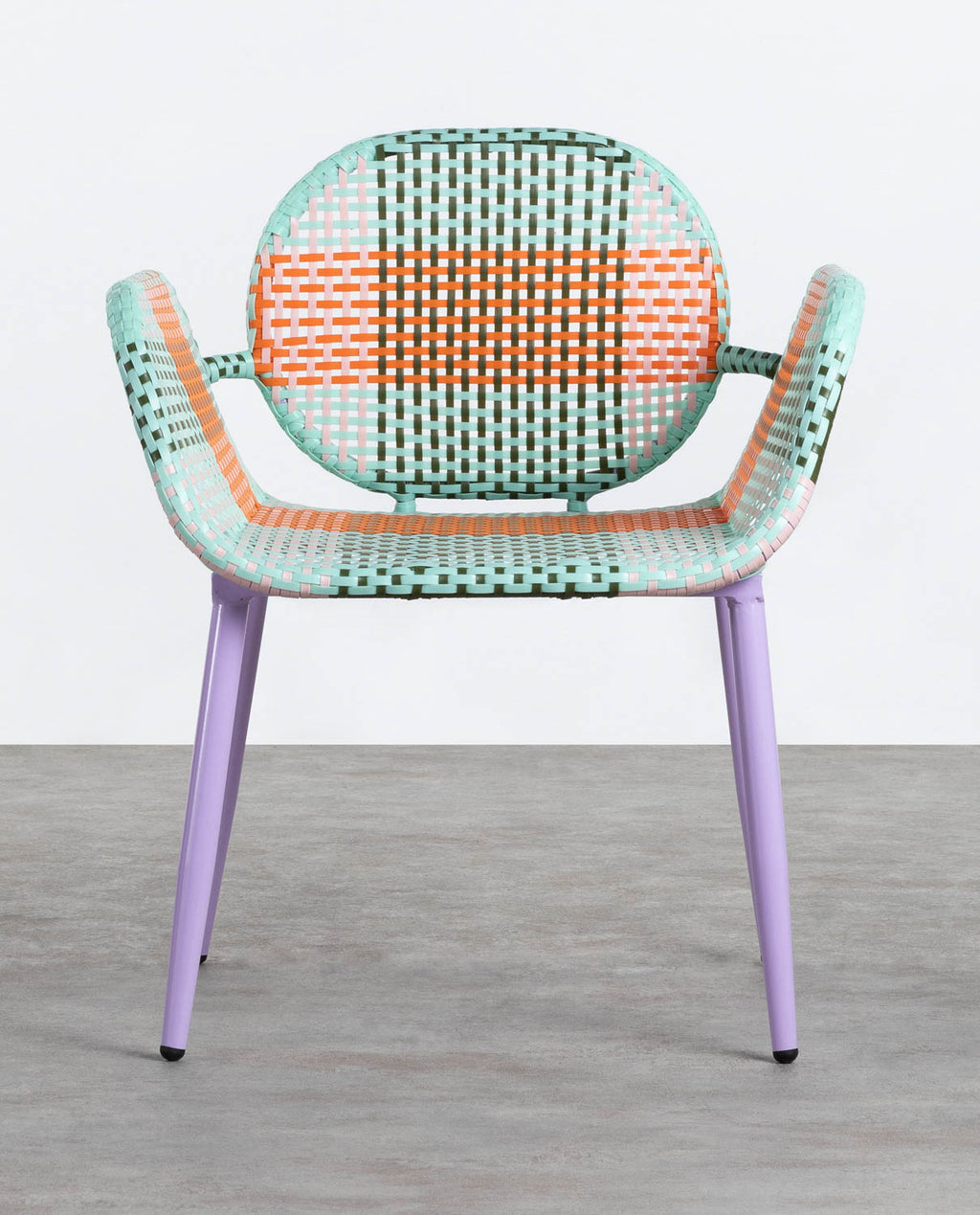 Emba Studio aluminum and synthetic rattan armchair