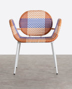 Emba Studio aluminum and synthetic rattan armchair