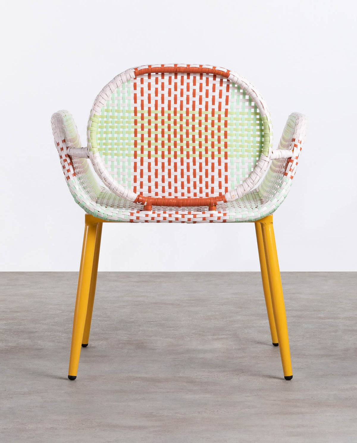 Emba Studio aluminum and synthetic rattan armchair