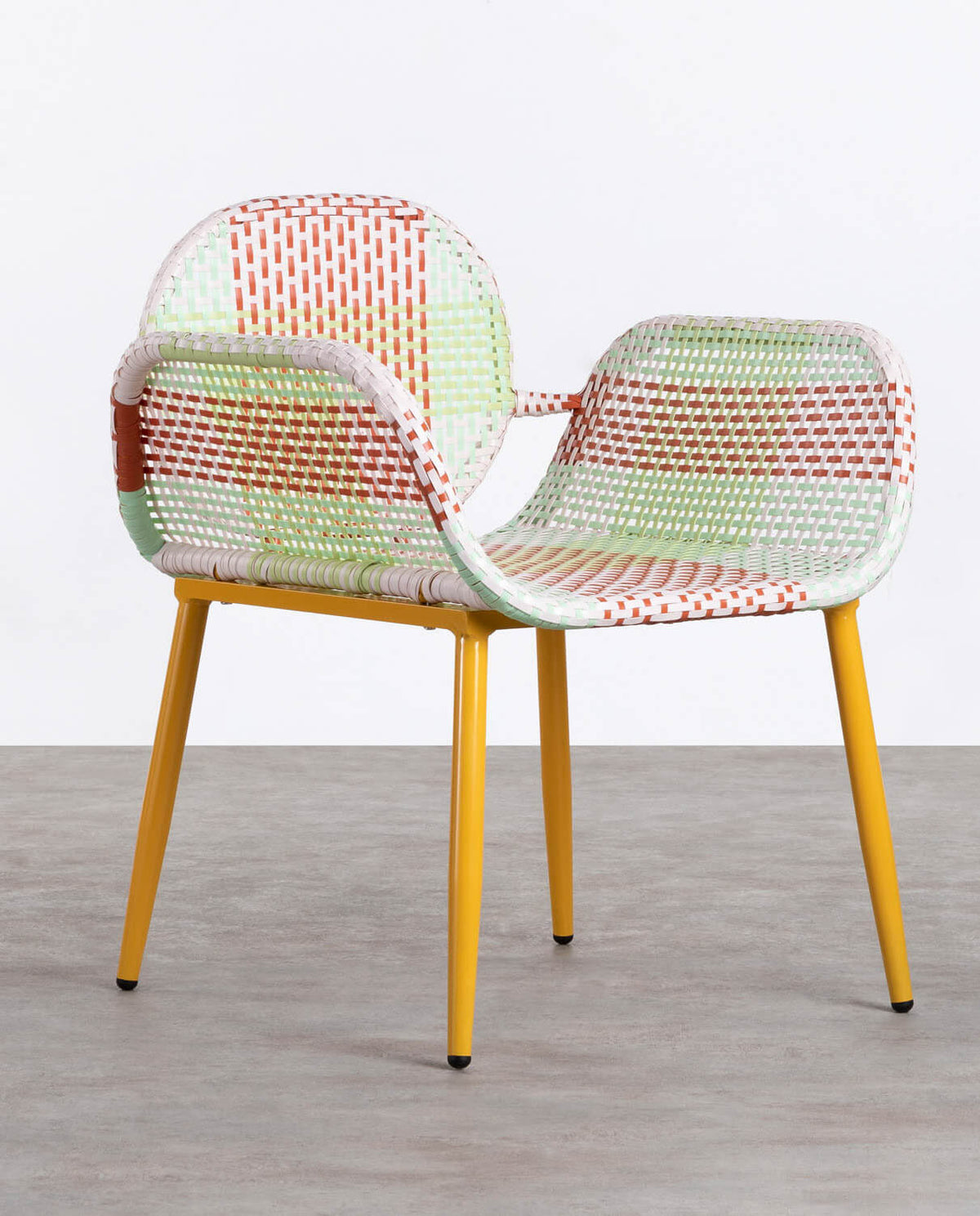 Emba Studio aluminum and synthetic rattan armchair
