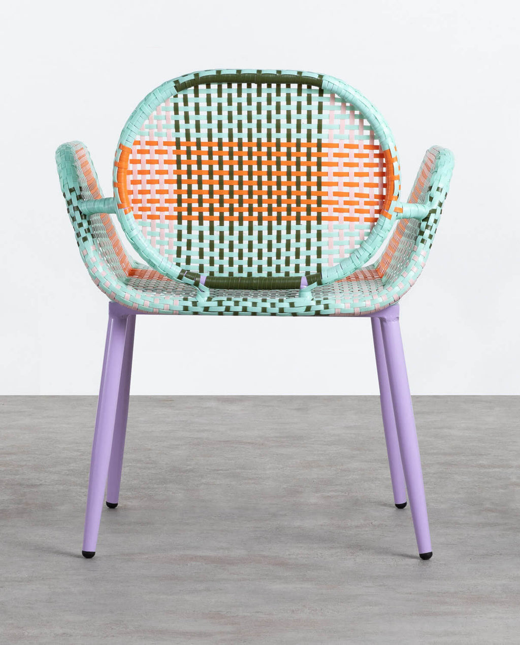 Emba Studio aluminum and synthetic rattan armchair