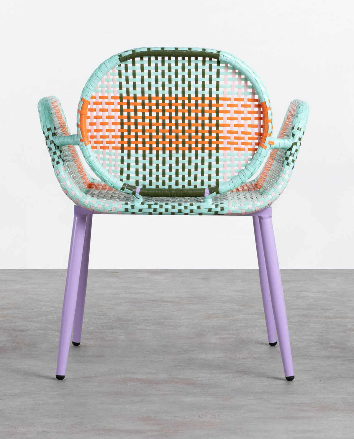 Emba Studio aluminum and synthetic rattan armchair