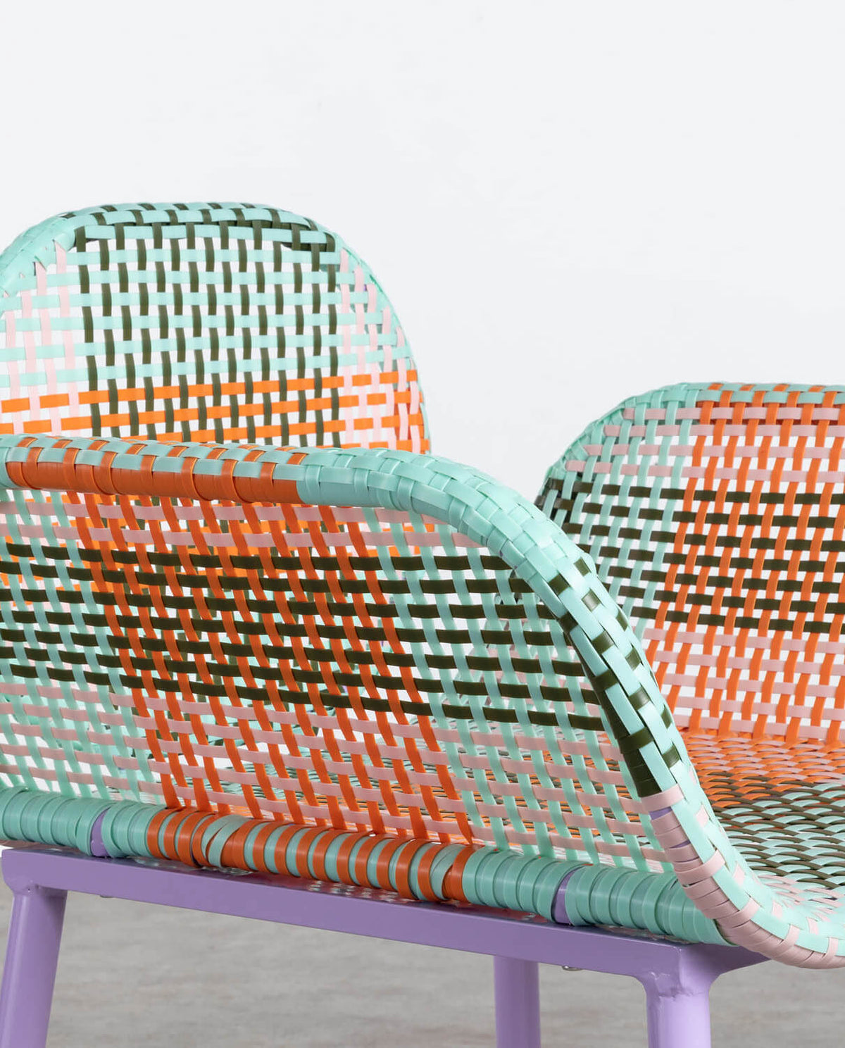 Emba Studio aluminum and synthetic rattan armchair