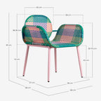 Emba Studio aluminum and synthetic rattan armchair