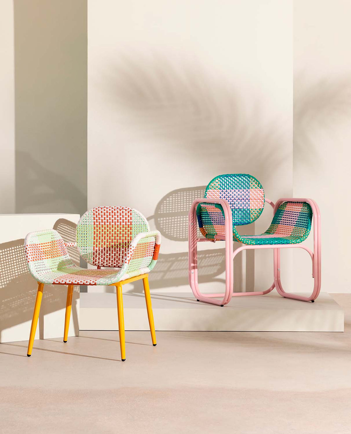 Emba Studio aluminum and synthetic rattan armchair